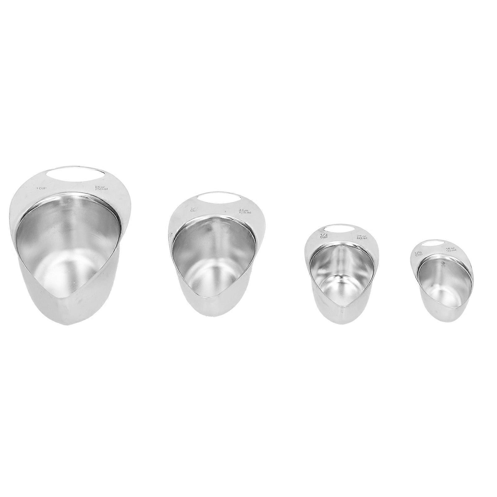 4Pcs/Set Measuring Spoon Stainless Steel Measuring Cup Kitchen Measuring Spoons Set for Bakery Home