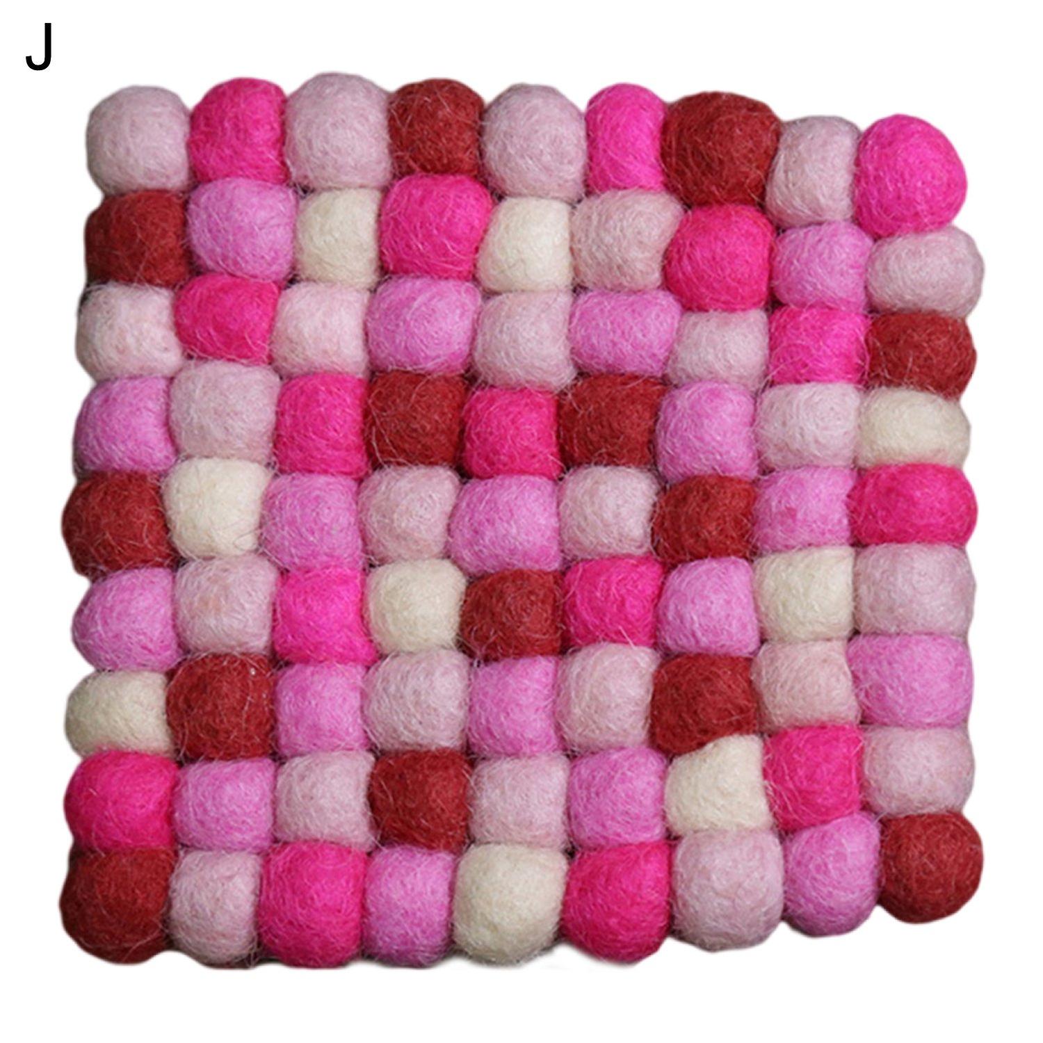 Placemat Fine Workmanship Comfortable Touch Fleece Anti-skid Mosaic Design Ornamental Cup Mat for De
