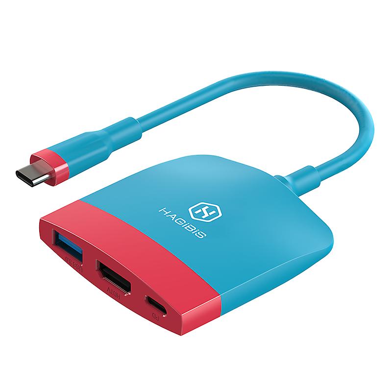 Switch Dock Tv Dock For Nintendo Switch Portable Docking Station Usb C To 4k Hdmi-compatible Usb 3.0 Hub For Macbook Pro