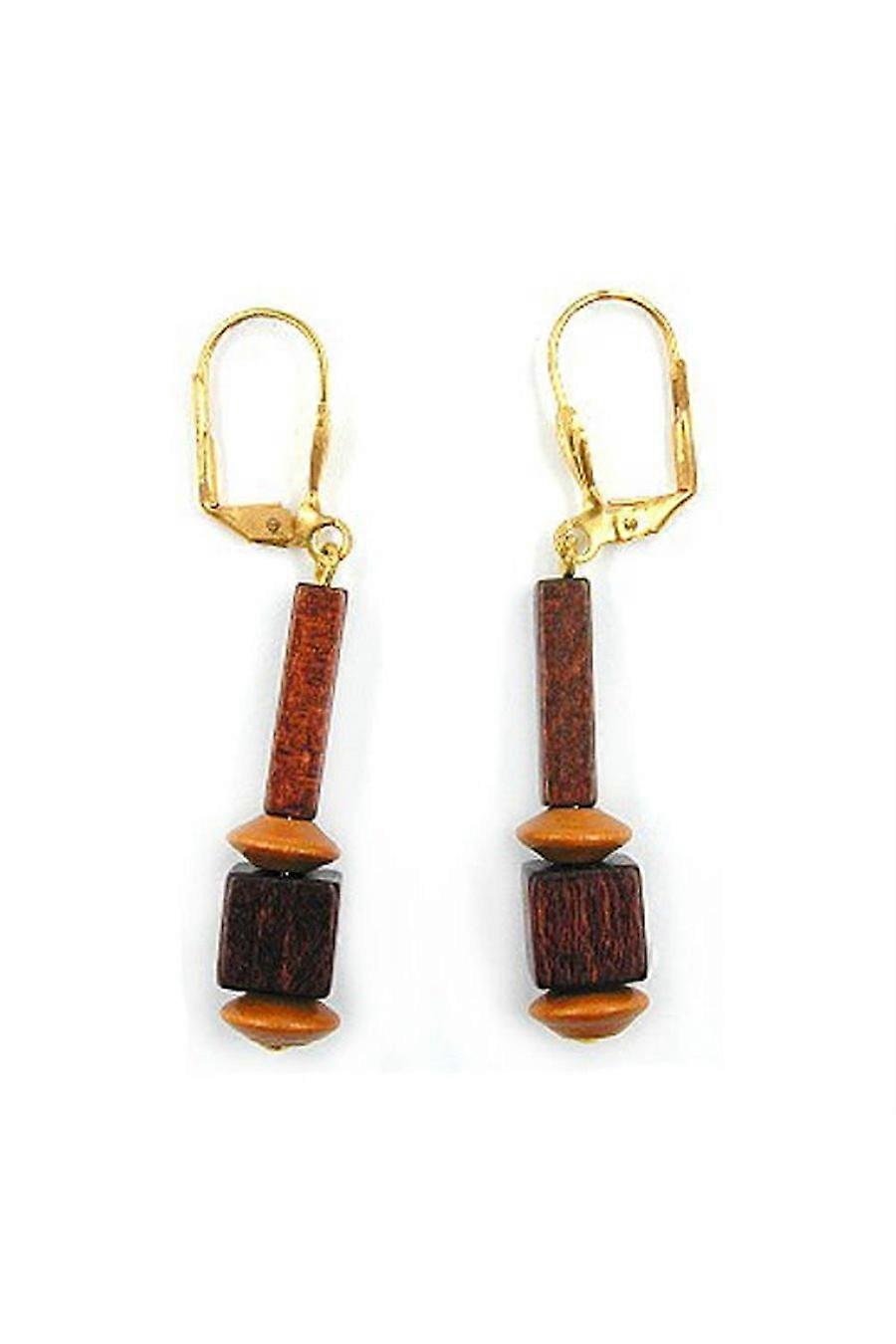 Leverback Earrings Wood 2 Colours - Gl02711