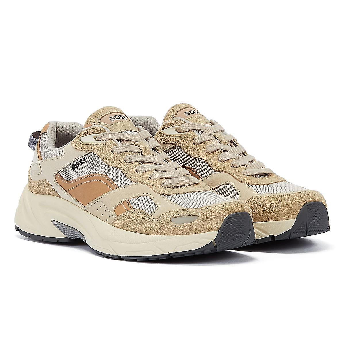 Boss Levitt Runn Men's Open Beige Trainers
