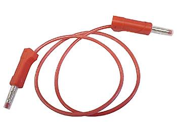 Cable with banana plugs / Red 50 cm