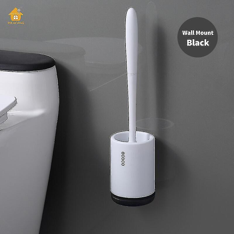 Ecoco toalettbørste myk bust tpr toalettbørste montering avløp rengjøring børsteverktøy for toalett husholdning wc bad
