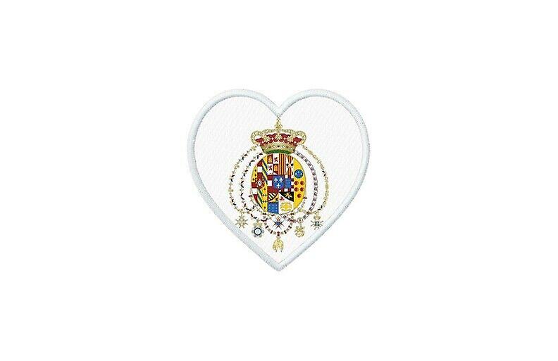 Patch badge ecusson prints thermocollant flag heart kingdom two siciles