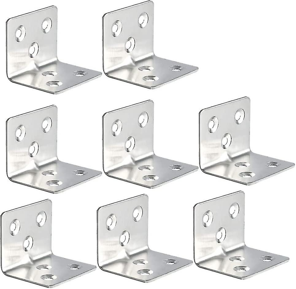 8pcs  Gift Corner Brace Brackets Plates Angle Connector L Shape Bracket