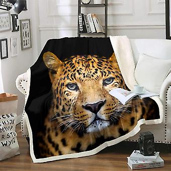 Sherpa Blanket Leopard Print Full Size Cheetah Print Fleece