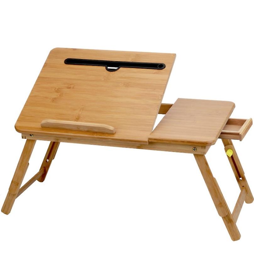 Folding Laptop Desk , Size: Medium (54cm), Style:with Drawer Medium (54cm) with Drawer
