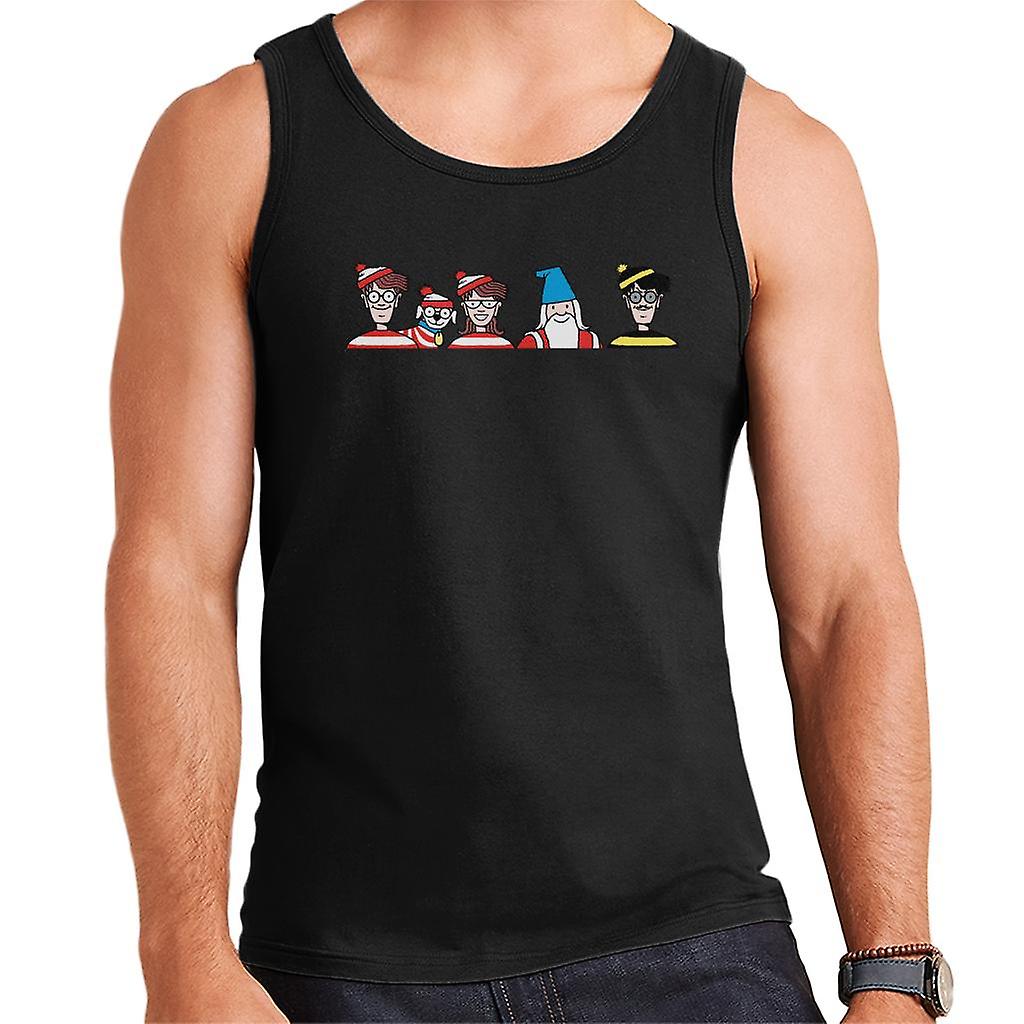 Where's Wally Character Heads Men's Vest