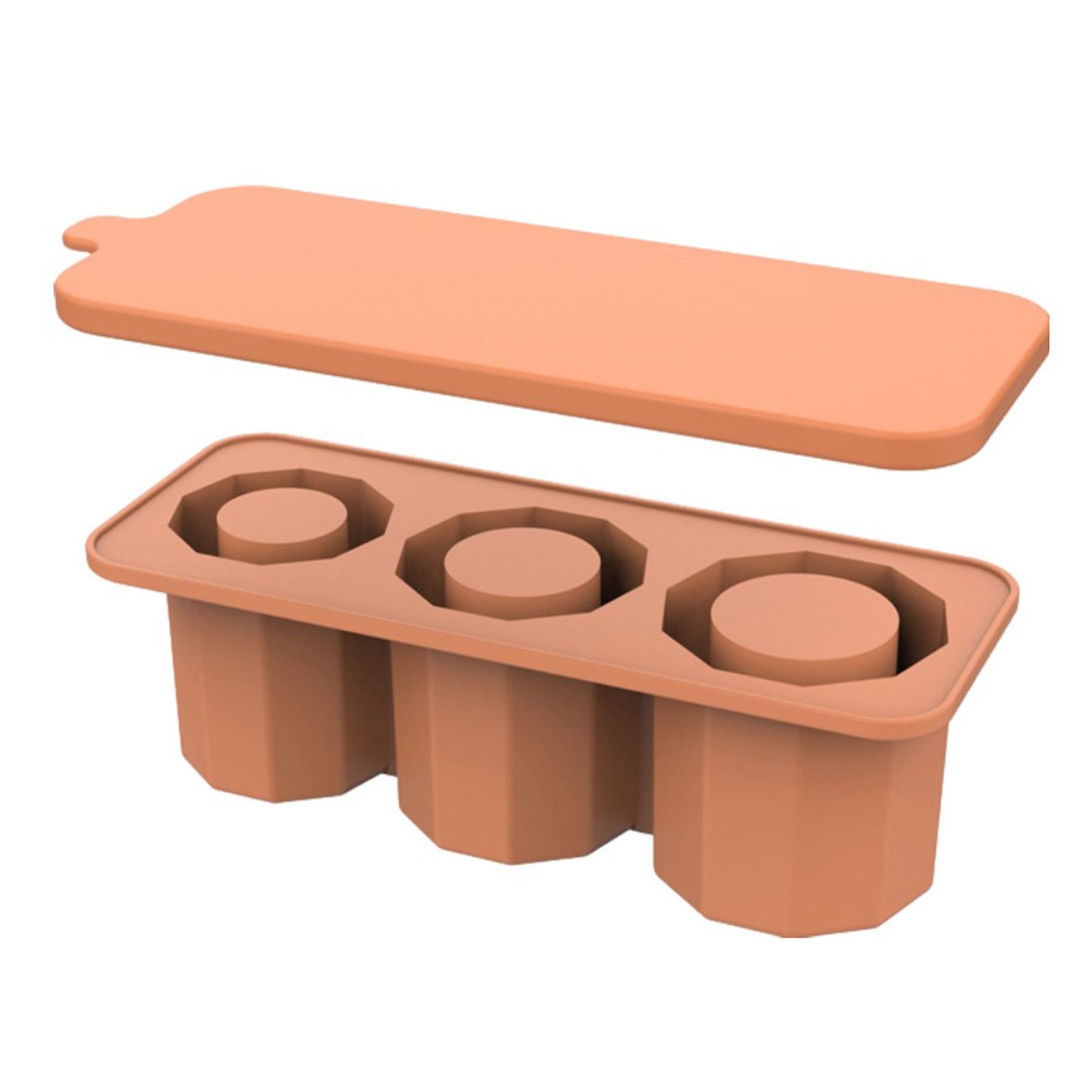 Round Ice Cube Tray with Lid Durable and Dishwasher Safe Ice Cube Trays for Making Iced Coffee Beverages