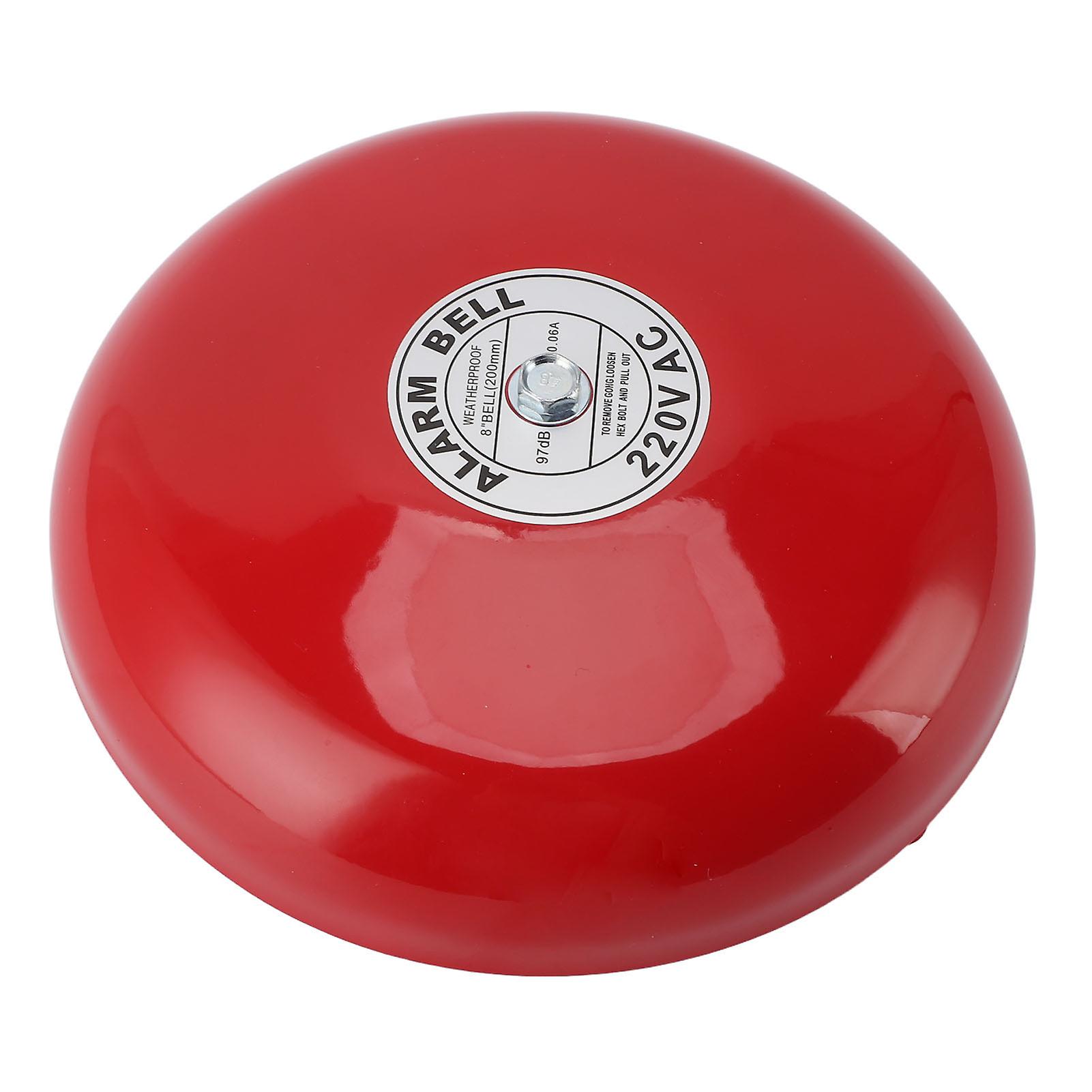 Fire Alarm Bell High Sensitivity Super Loud Sound Electric Round Alarm Bell for School Factory 220V AC CB‑8B
