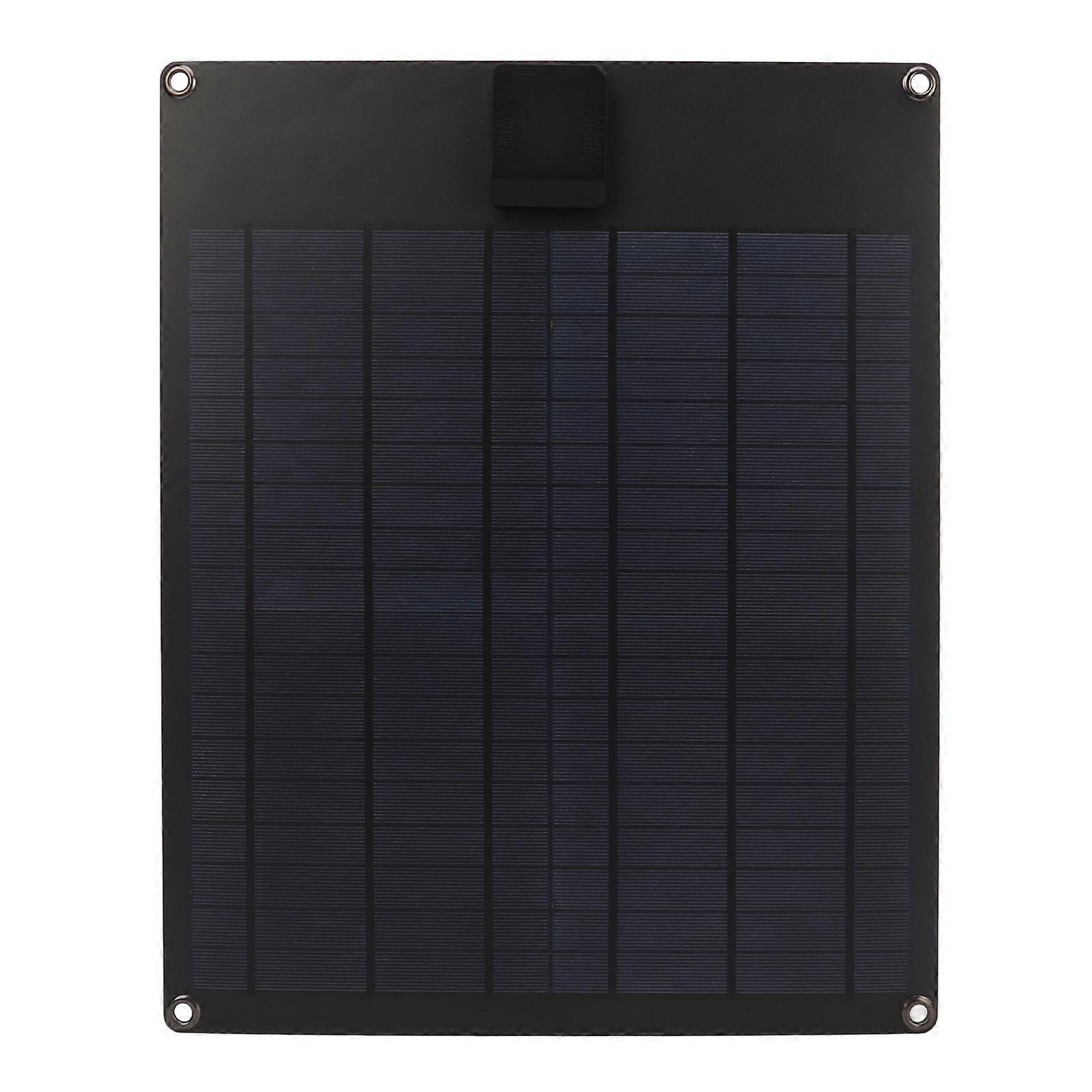 20W 5V 12V Solarpanel Dual Output Monokristalline Power Generator Panel Batterieladegerät Kit für Auto Boot Trailer RV Schwarz