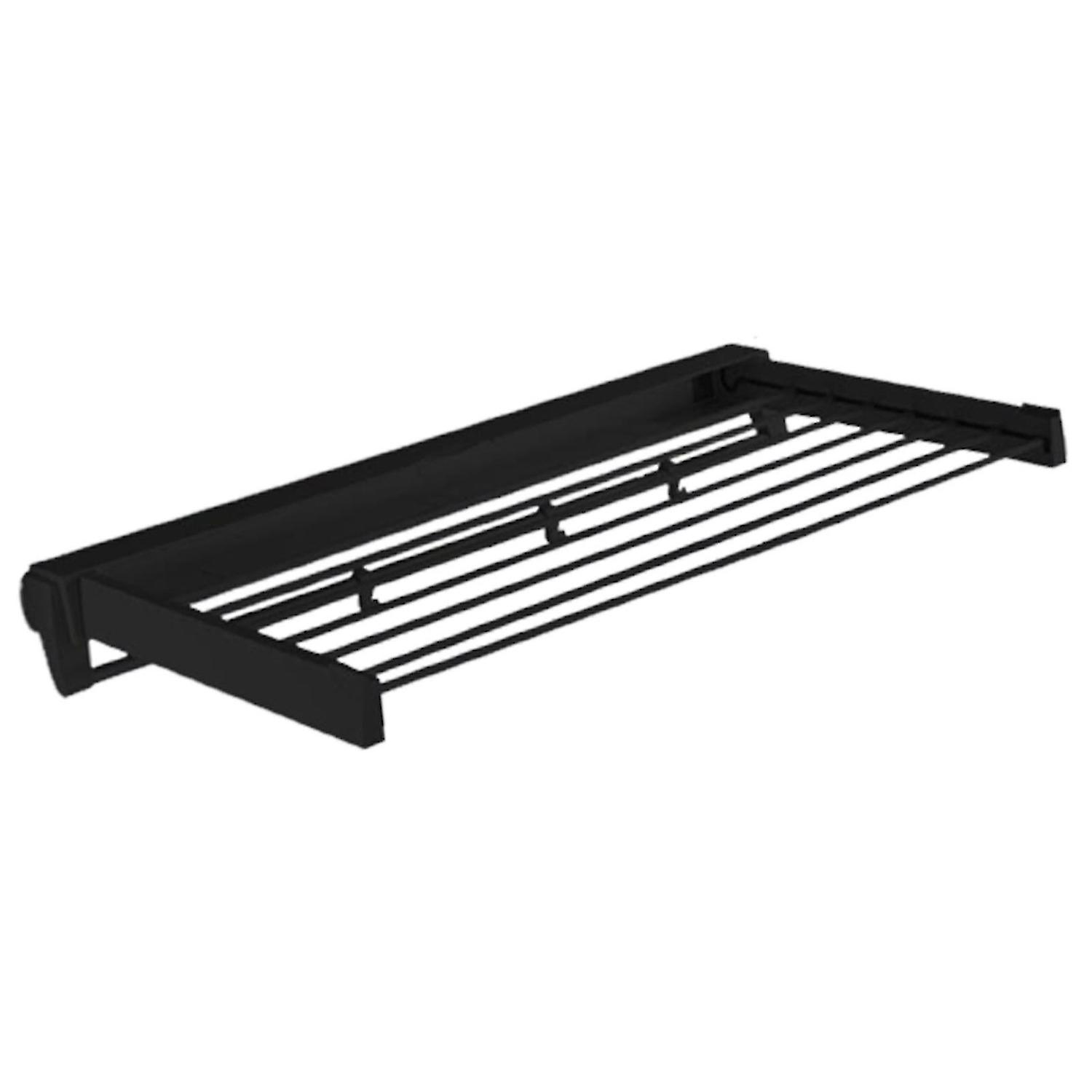 Clothes Drying Rack Shoe Storage Rack Foldable Towel Drying Rack for Mud Room Black
