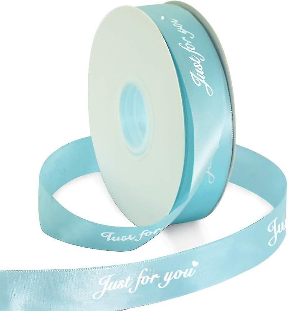 Satin Ribbon Roll with 'Just for You' Print - For Wedding, Anniversary, Valentine's Day, Flower Wrap