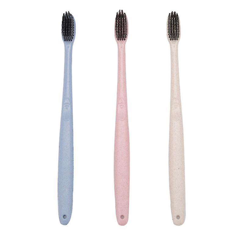3pcs Wheat Straw Toothbrush