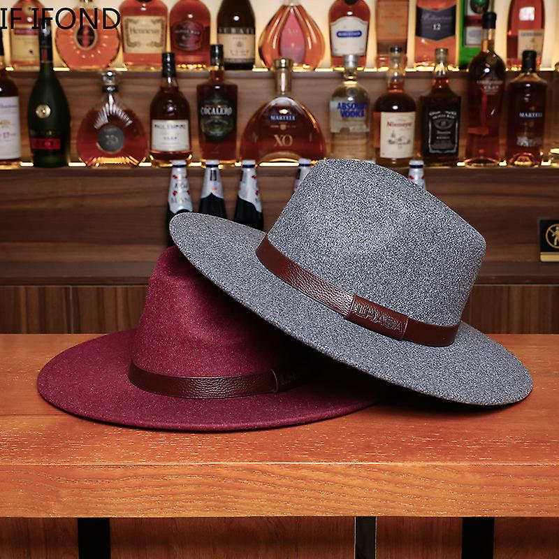Cappello Fedora In Lana Nero - Tesa Larga Unisex Per Eventi Eleganti - Foto 5