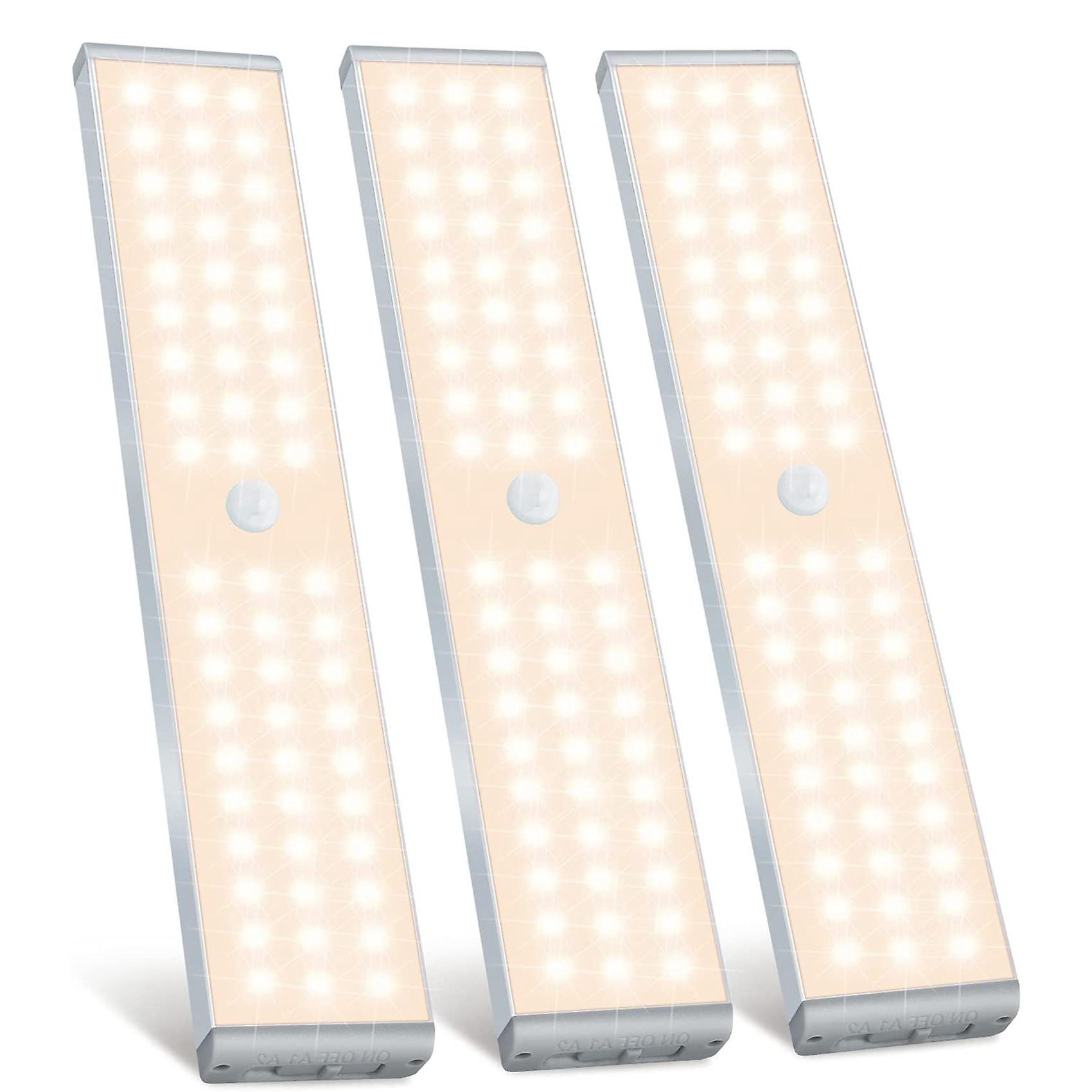 LED Closet Light,60 LED Rechargeable Motion Sensor Closet Light Under Cabinet Light,for Wardrobe, S