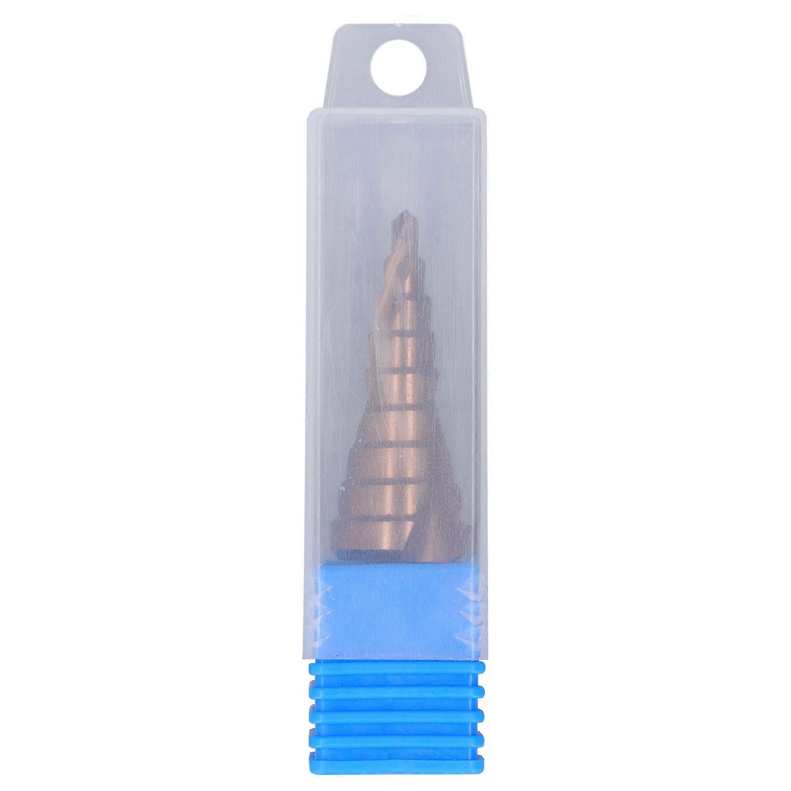 Step Drill Bit Titanium Plated Hss Drill Bit Sharpener 118 1/4in Shank Double Grooved Step Bits Spiral