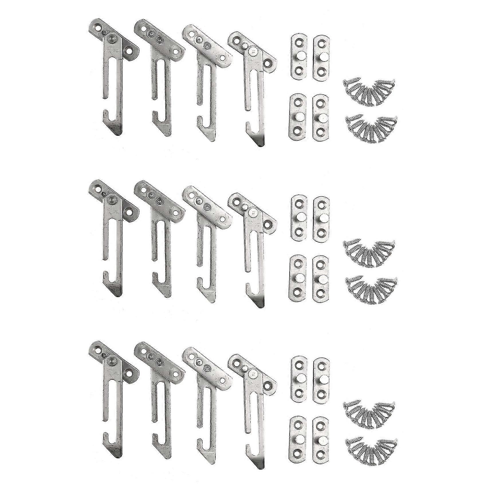 12 Pack Window Restrictor Locks Window Restrictor Hook Stainless Steel Child Lock Restrictor With S