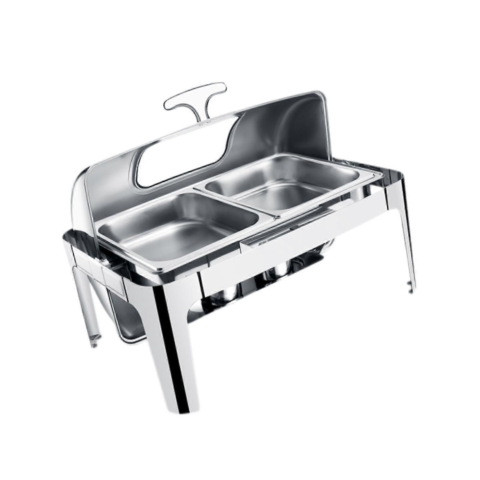 Chafing Dish Rectangular Chafers Buffet Catering for Parties Wedding Banquet Double Grid