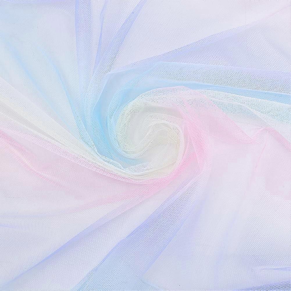 5.5yards59inch Rainbow Tulle Fabric Rainbow Net Fabric Multicolor Tulle Mesh
