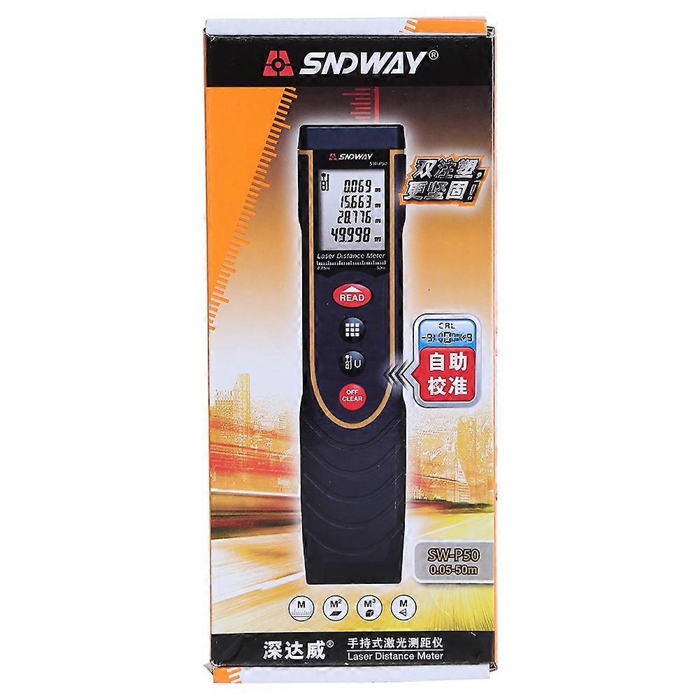 SNDWAY Handheld Digital Laser Distance Meter Calibration Length/Area/Volume Measure Tool 50m