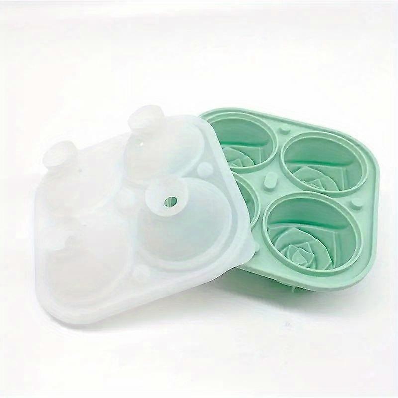 Rosa Flor Bandeja de Gelo Grau Alimentício Silicone Freezer Ice Cube Molde Caseiro Big Block Ice Ball Maker Whiskey Ice Box