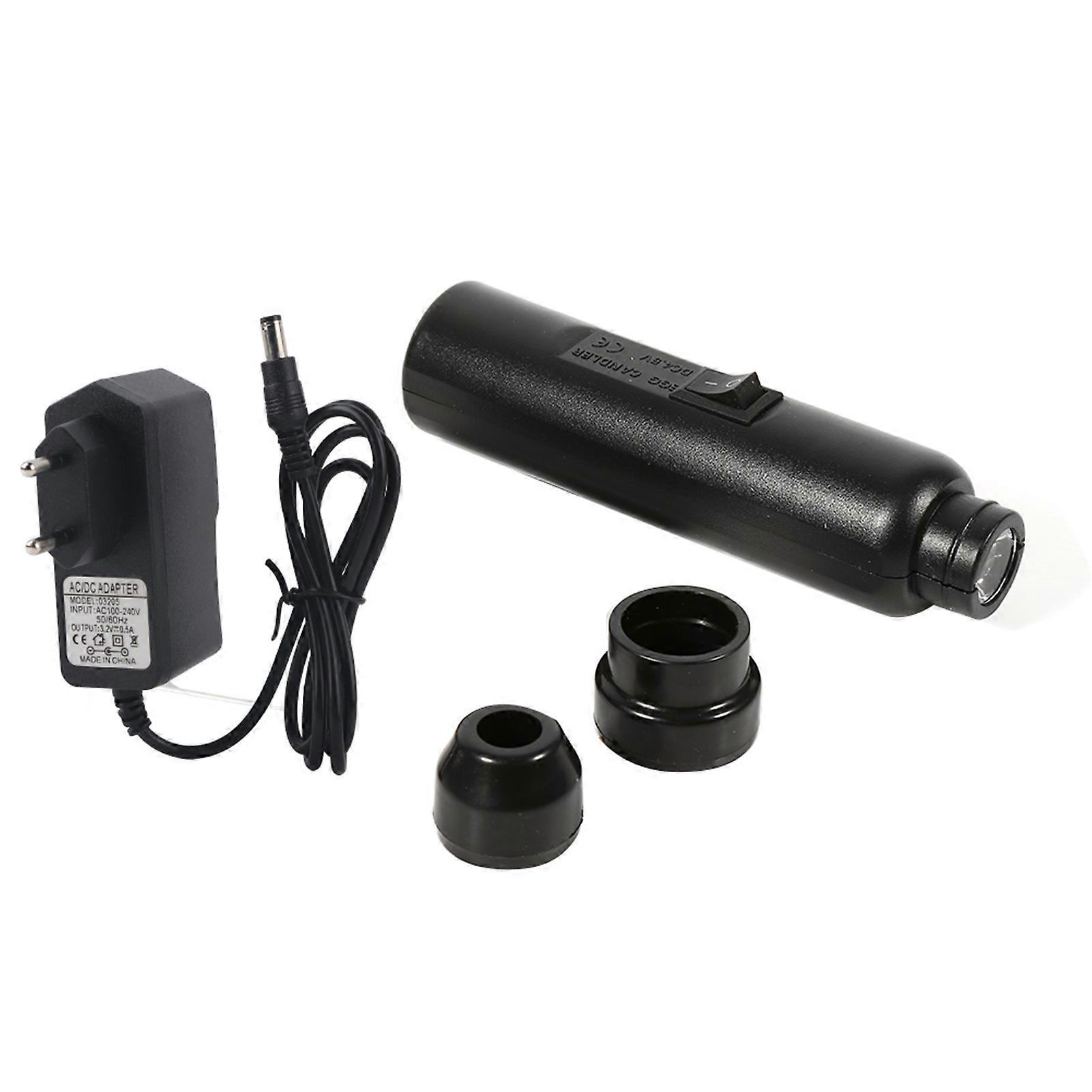 1Pc Portable Black Cool Light LED Candling Lamp Incubator Super Bright Egg Candler Tester New EU Plug 100-240V