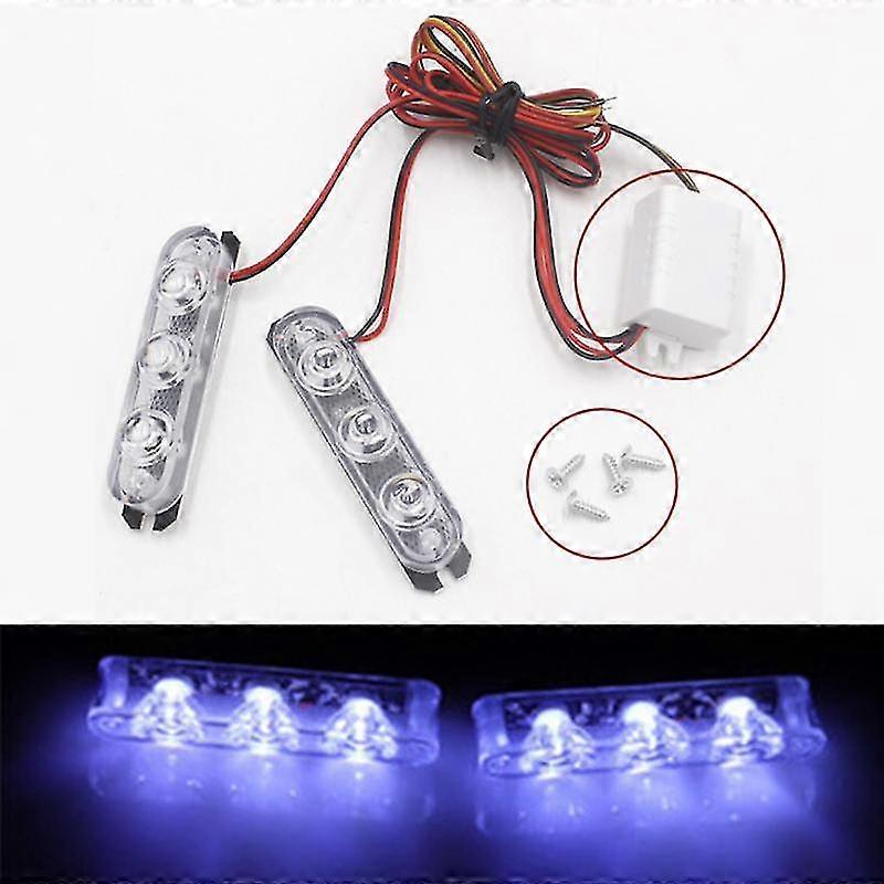 Exquisite 2 Pcs Strobe Light With 3 Led 12 V