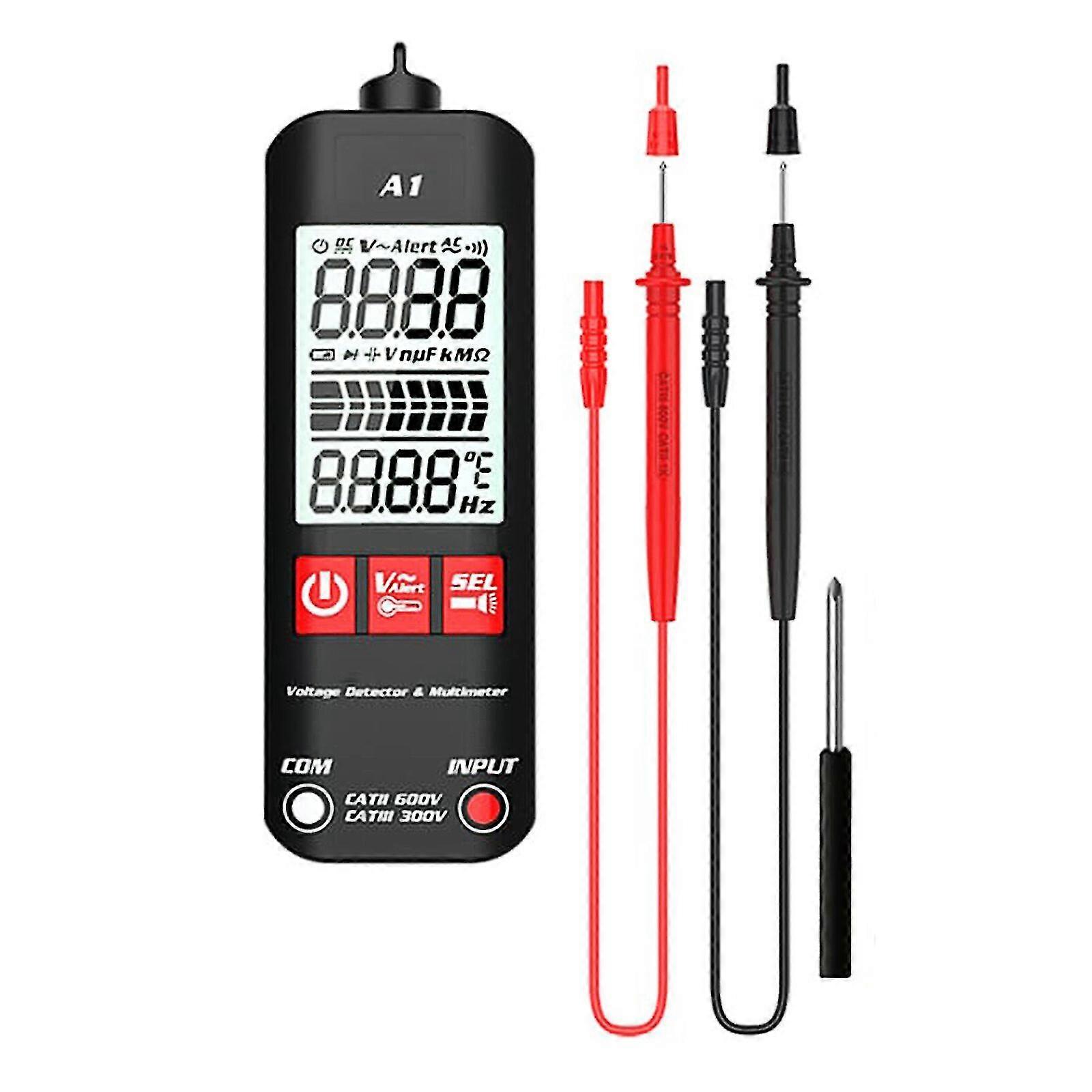 Noul sosit A1 Multimetru digital inteligent anti-ardere complet automat, detectează automat firele zero și incendiu rapid Măsoară cu precizie tensiunea cu LED
