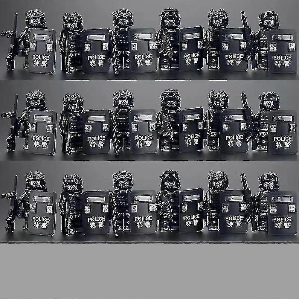 Figures Military Building Blocks Reloading Eplosion-proof Special Forces Figures Boys Puzzle Toys PJ