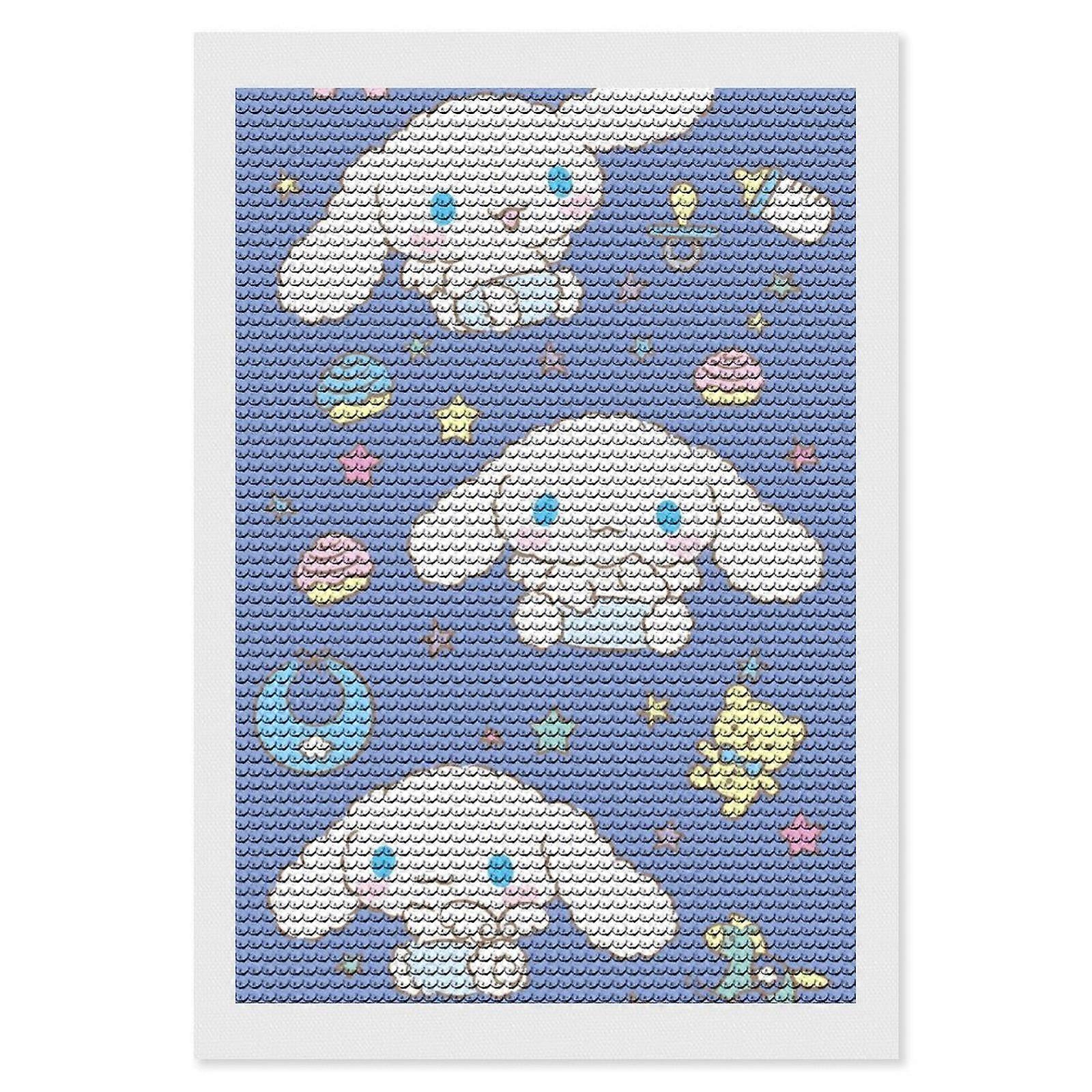 Cinnamoroll (15) الماس الفن جوهرة الفن الرسم كامل الحفر جولة الفن جوهرة اللوحة كيت الماس الفن أطقم للبالغين-ML124
