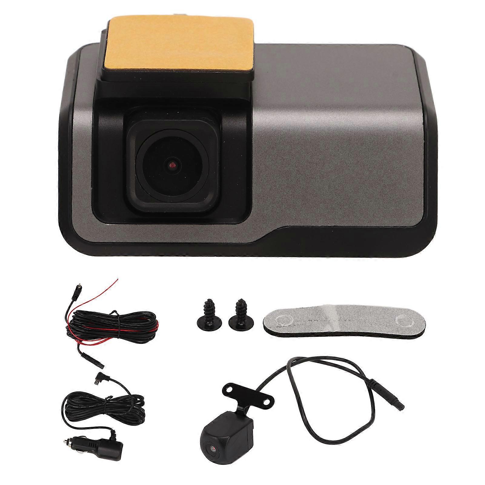 Car Dual Dash Cam 3 Inch 1080p Hd Dual Lens Smart Dashboard Driving Recorder With Motion Detection Gravity Sensor