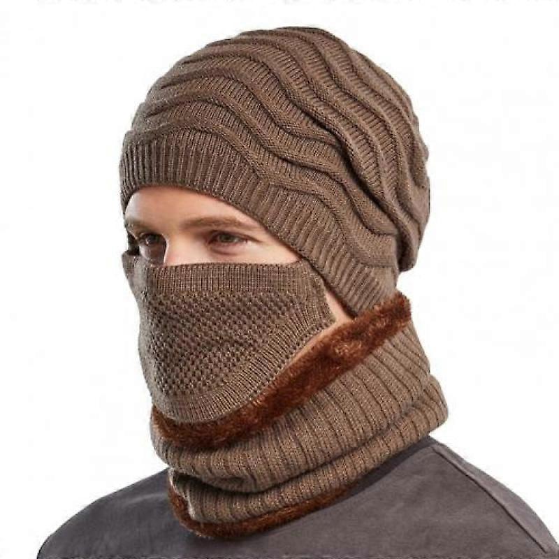 Men's Beanies Almost Full Coverage Beanies Winter Warm High Elastic Face Neck Protector Male Beanies Fashion Knitted Hat