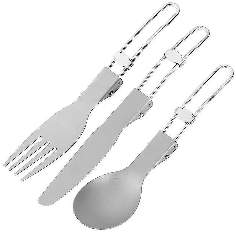 3pcs Titanium Fork Spoon Knife Set