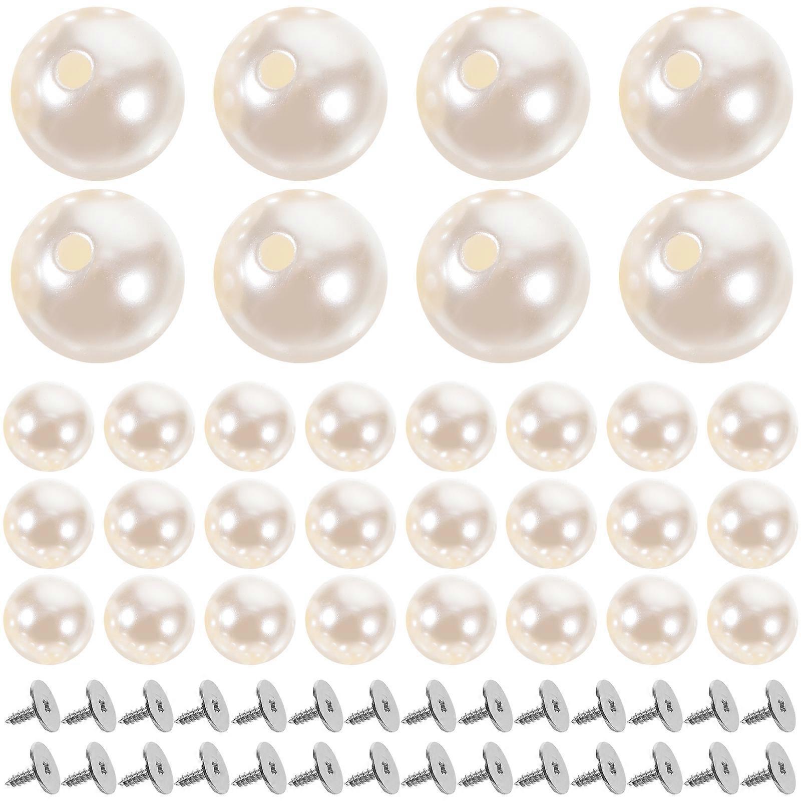 50 stk perleknapper Delikate perleknapper DIY Ingen syknapper Klær Perleknapper