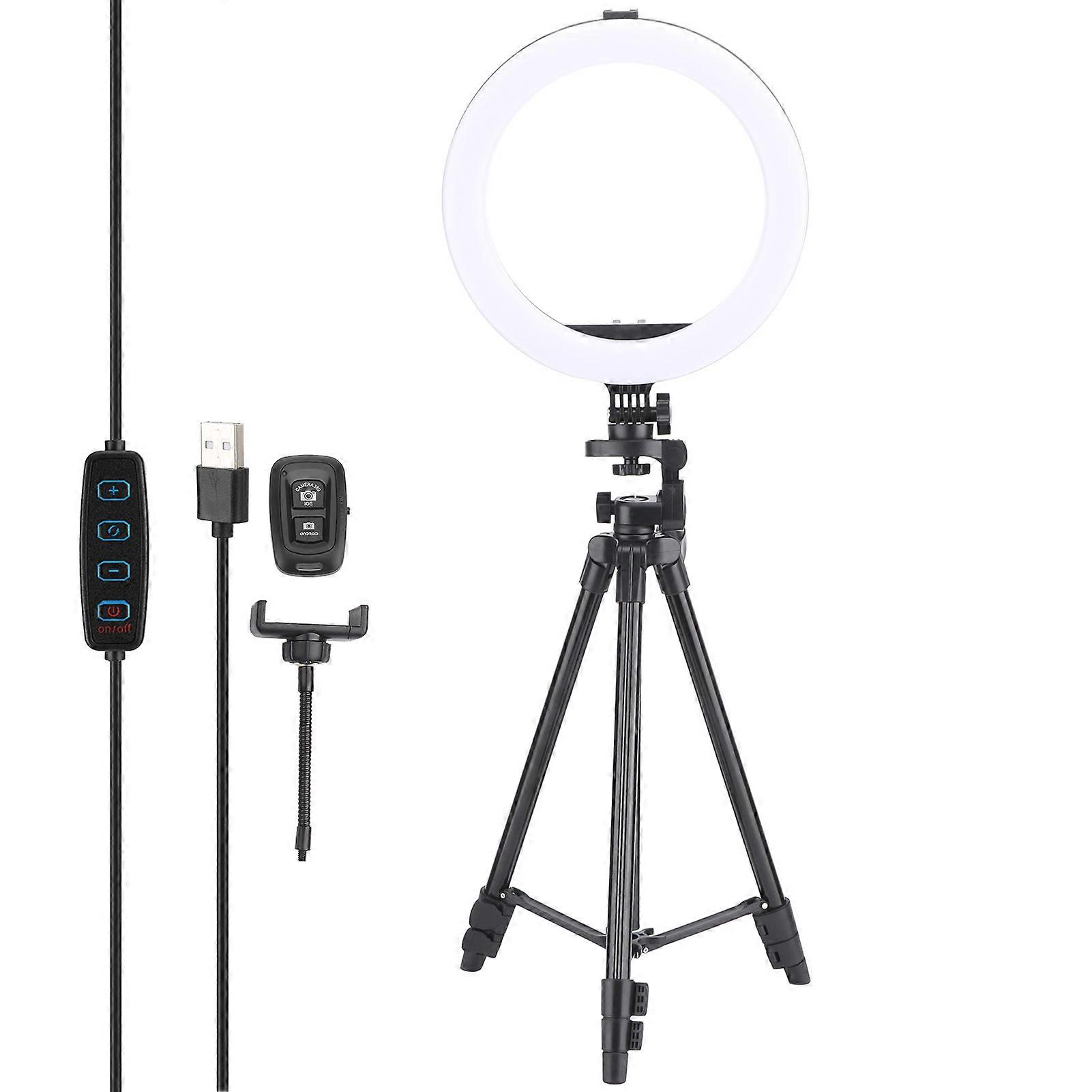 10in Ring Shape Fill Lights Lamps with Tripod Remote Controller for Online MeetingNEW3