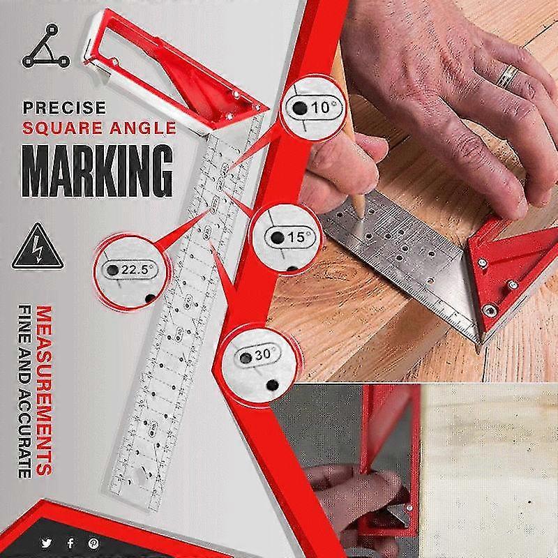 Angle Marking Tool 10/12/16 Inch Accurate 90 Degree Square Ruler For Woodworking Angle Marking