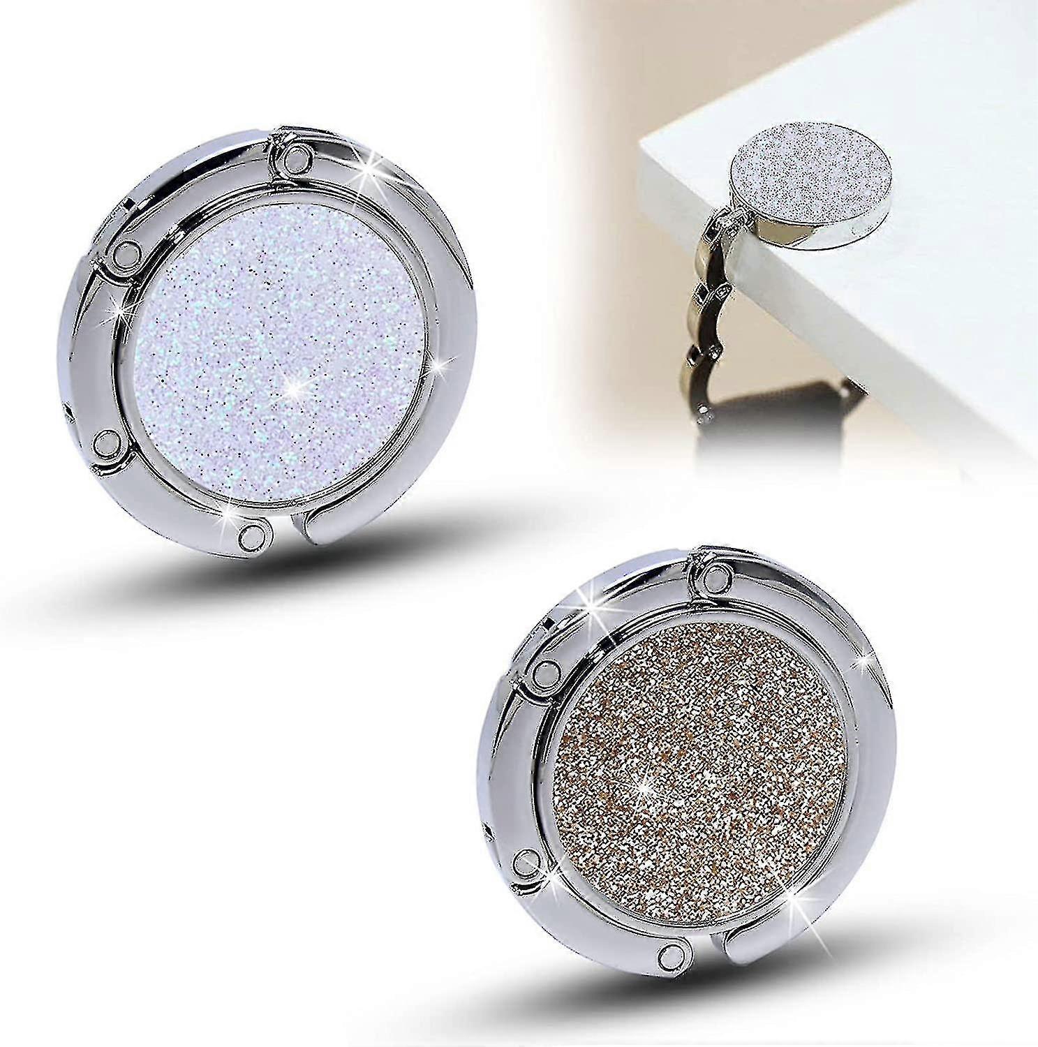 2 X Handbag Hook, Non-slip Foldable Bag Hook, Bag Hook, Round Foldable Handbag Holder, Metal Foldable Bag Hook, For Handbag Hanging And Small Items