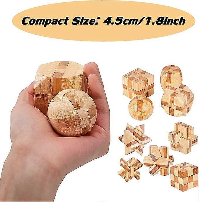 Set di puzzle rompicapo in legno 3D, giochi di puzzle IQ