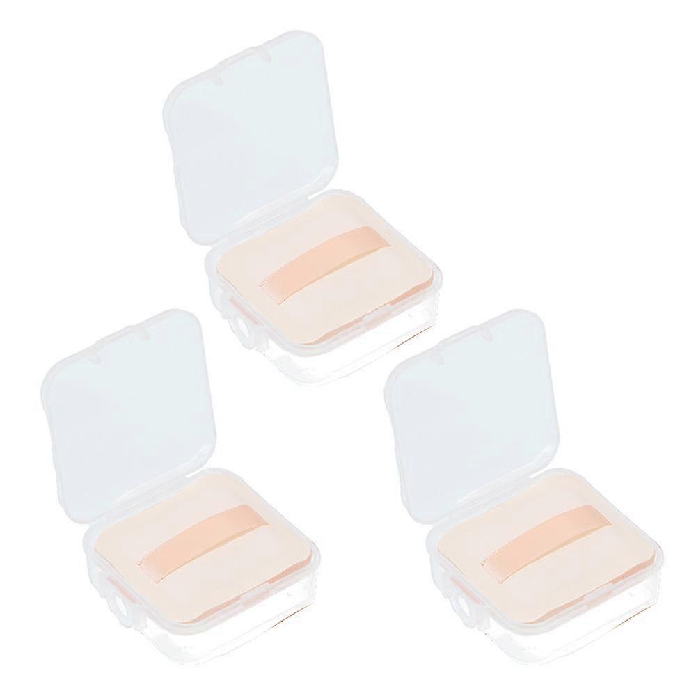 Square powder puff, individually packaged, soft, wet and dry makeup tool with strap
