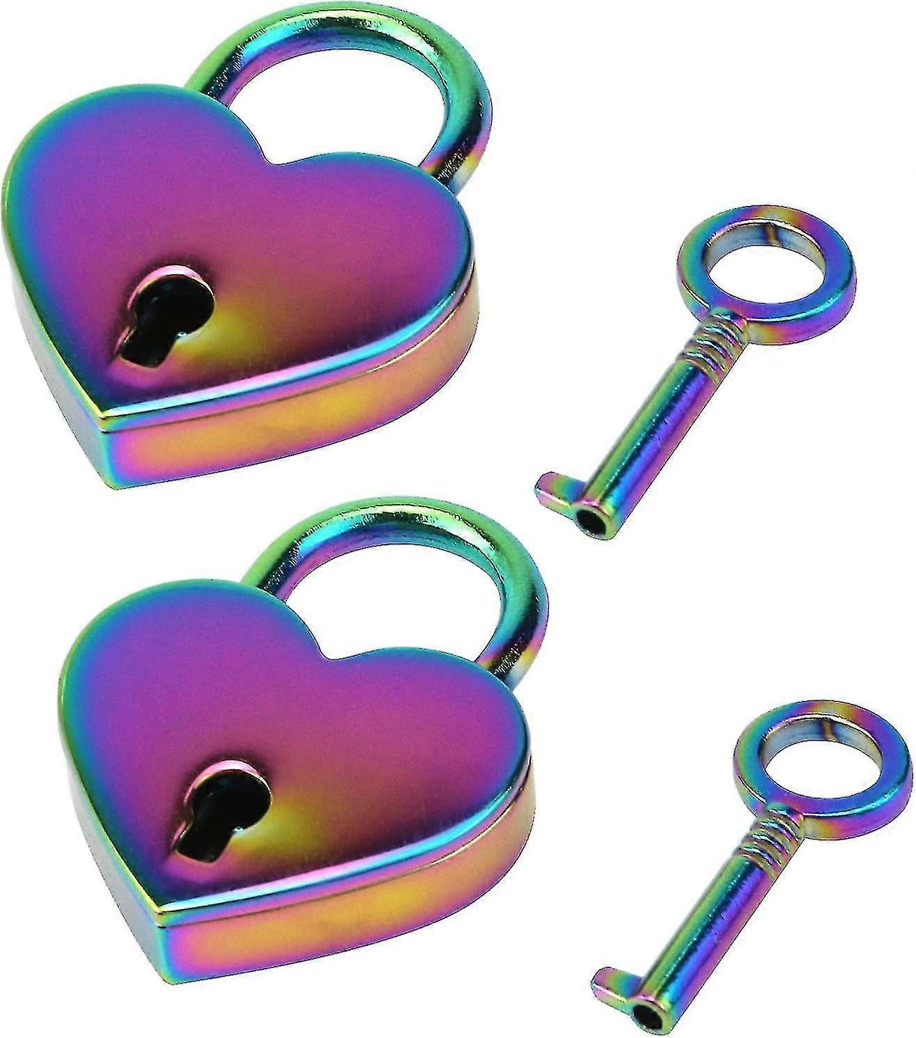 Heart Shape Padlock Mini Zinc Alloy Locks Notebook Locks Colorful