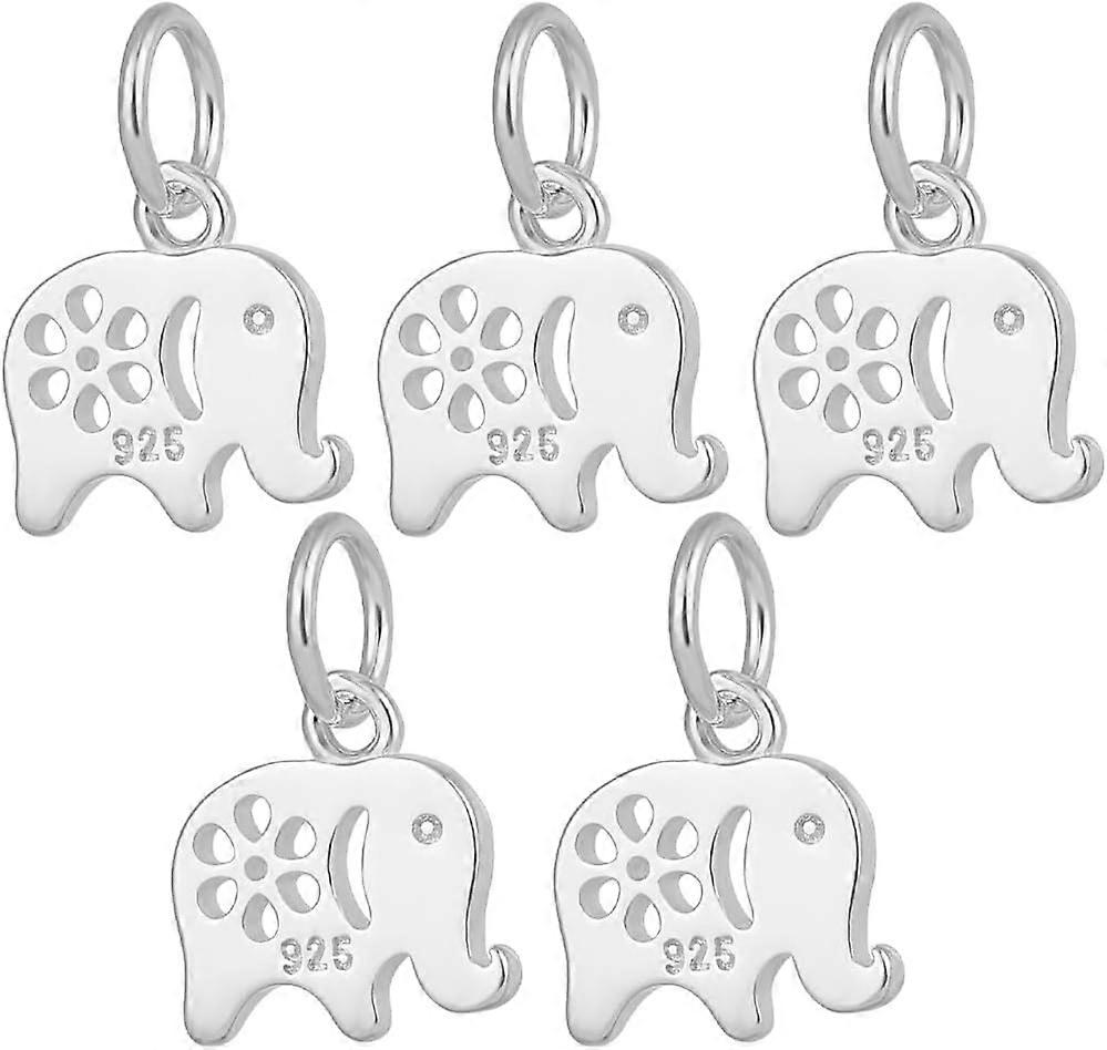 1Box 925 Sterling Silver Elephant/Cross/Flower/Tree of Life/Pine Helm/Crown/Fish/Flat Round/Pine Cone Pendants Charms