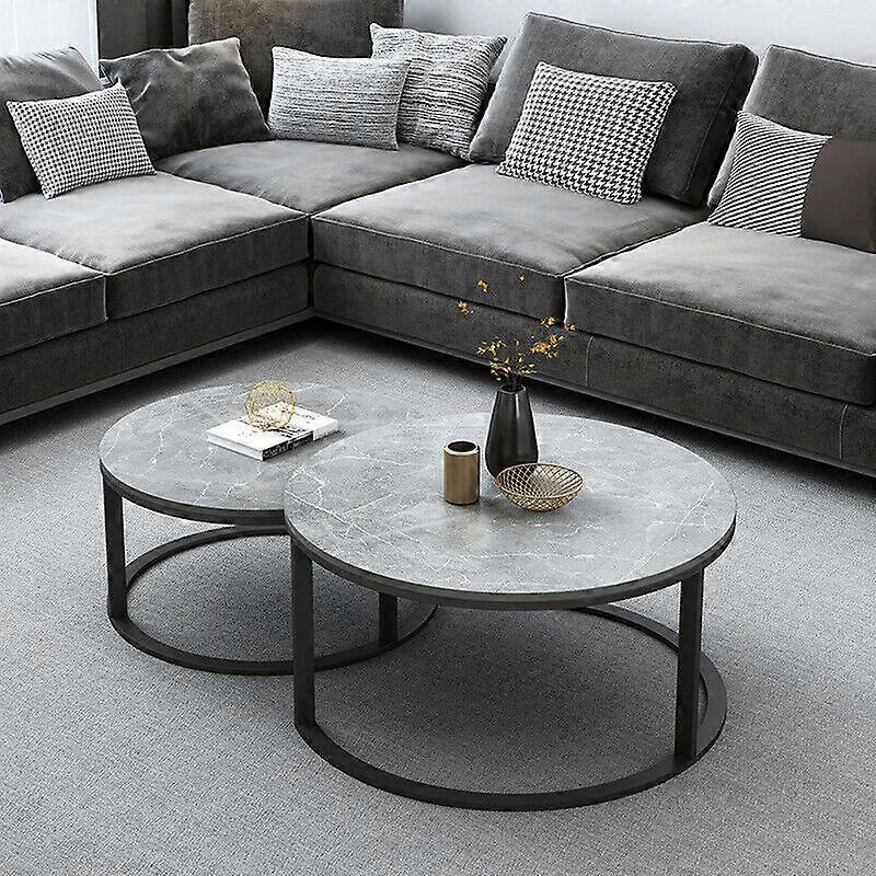 Modern Nesting Coffee Table Stacking Sofa Marble Side Table