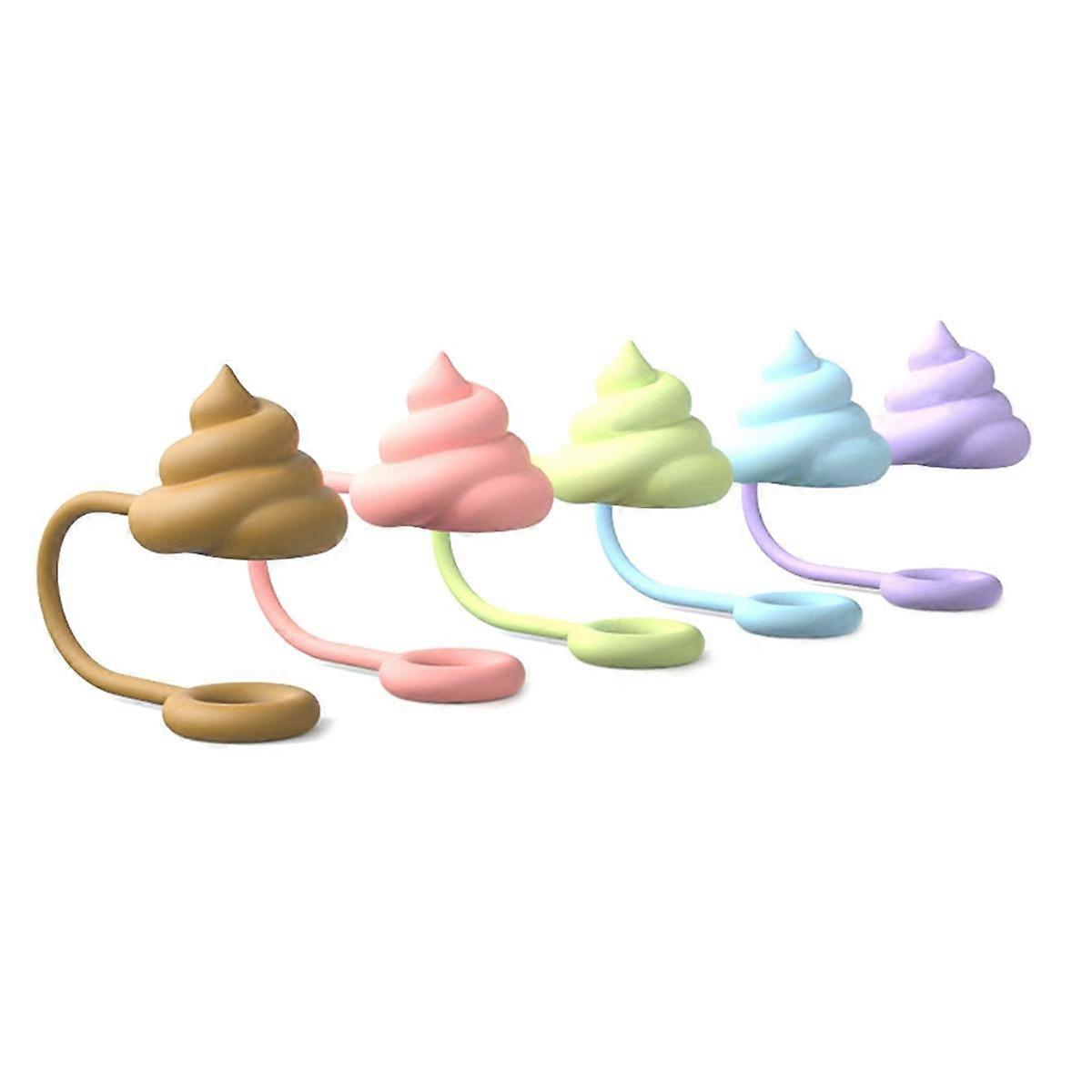Silicone Straw Tips Cover Cute Silicone Reusable Drinking Straw Tips Lids Proof Straw Plugs Tips fo