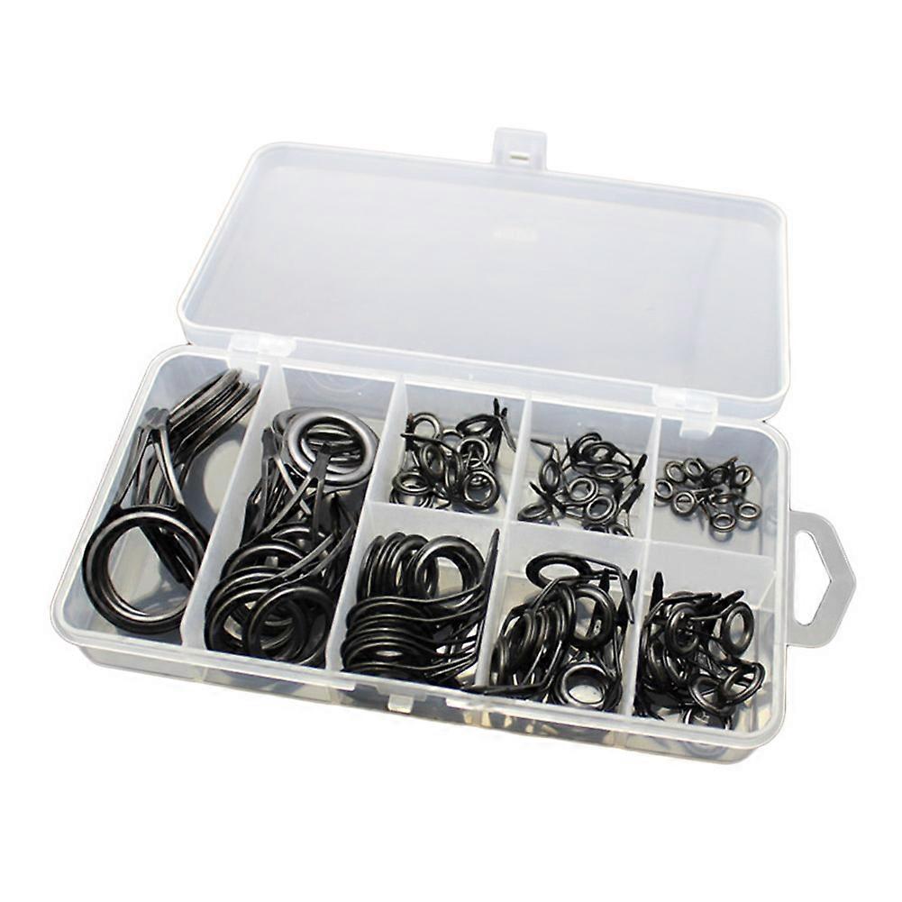 75 stk / Sæt Fiskestang Guide Tip Repair Kit Øjenringe Rustfrit Stål Repair Eyes Sets