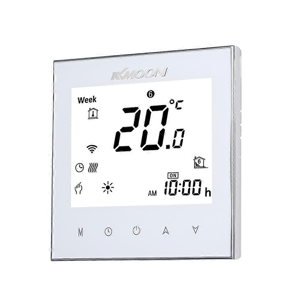 KKmoon Digital Underfloor Heating Thermostat for Electric Heating System Floor & Air Sensor with WiFi Connection & Voice Control Energy Saving AC 95-2