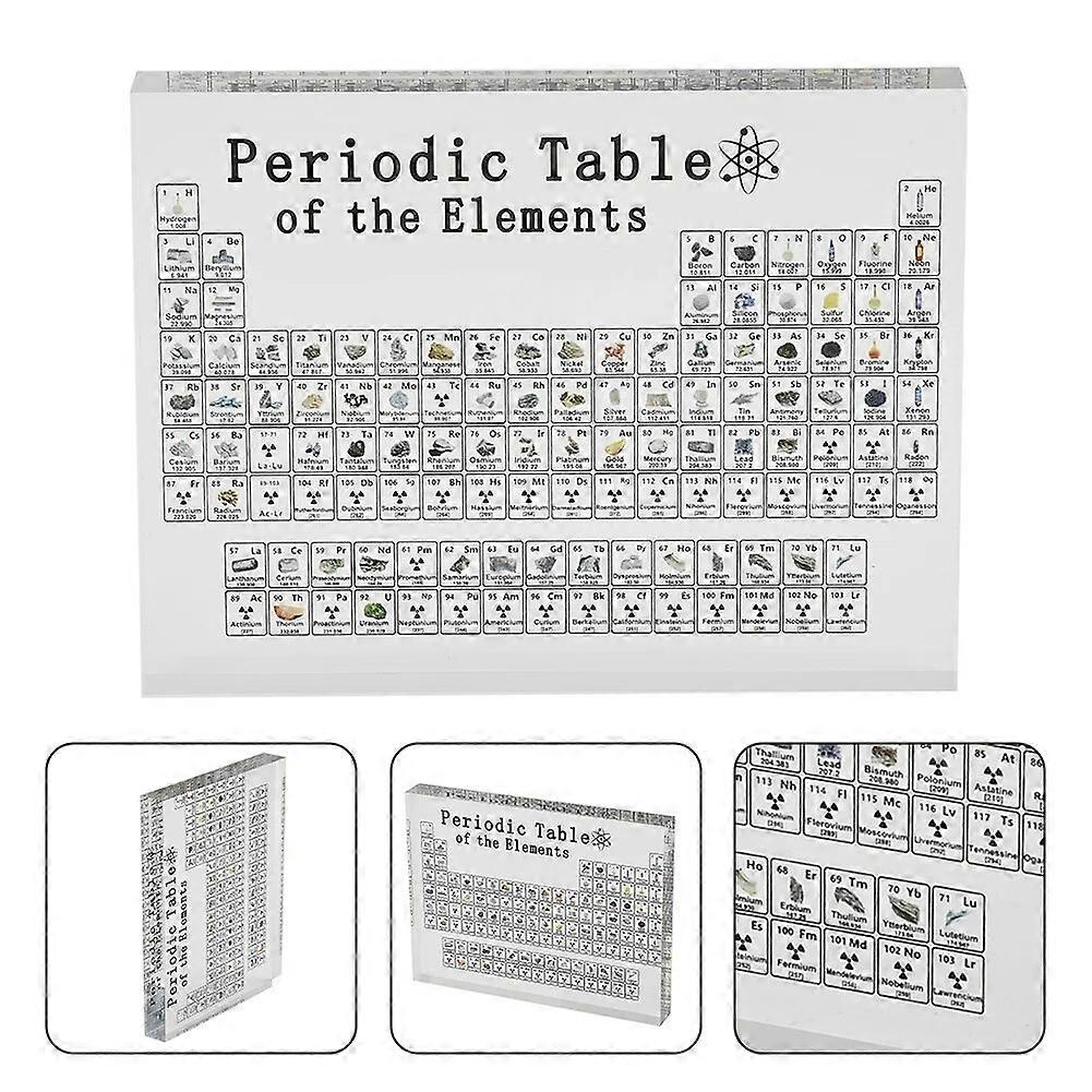 Creative Home Furnishings 3D Acrylic Periodic Table With Real Elements Chemical Periodic Table Of Elements Samples