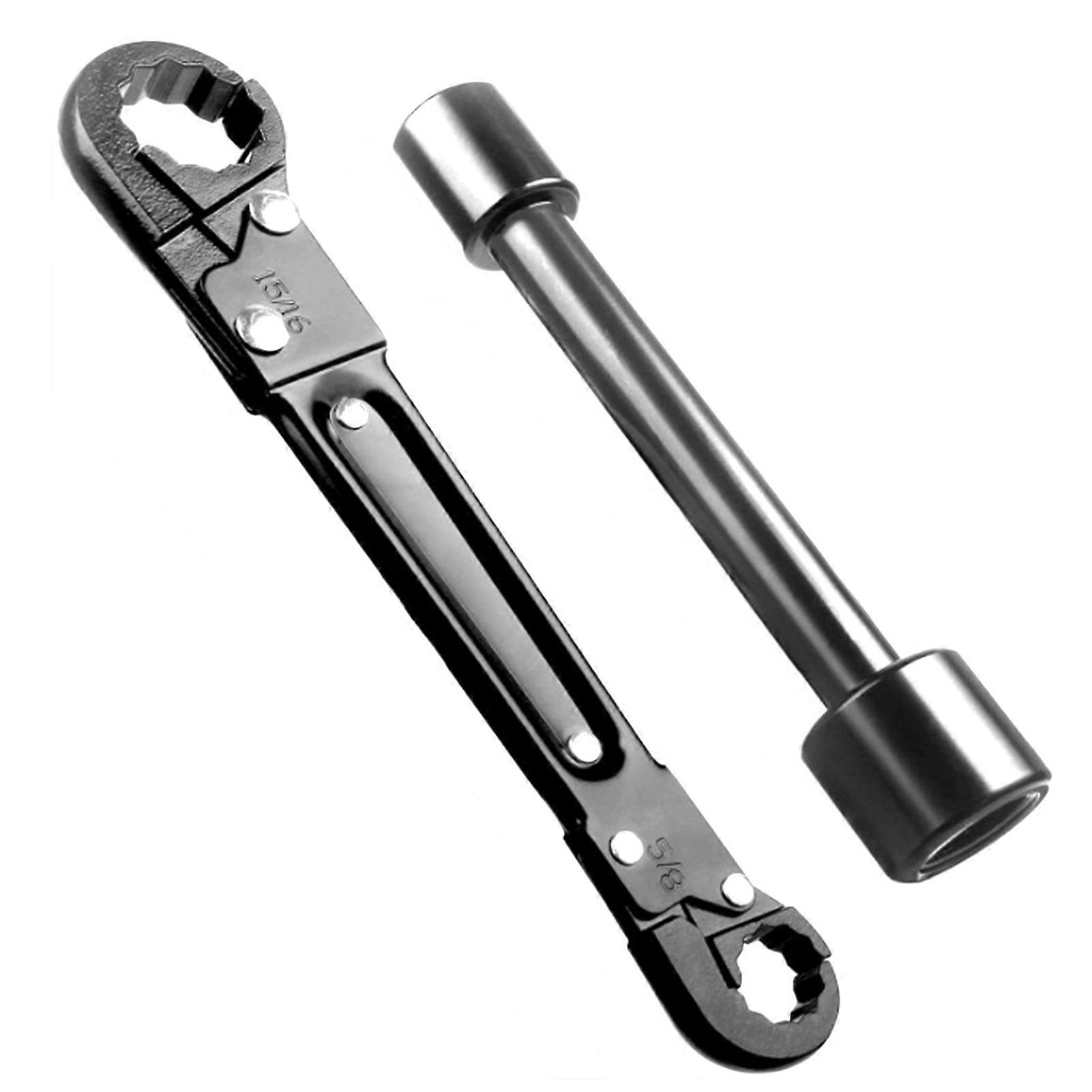Double-Ended Pipe Wrench with Angle Stop Wrench Portable Water Pipe Faucet Wrench for Washbasin Sink