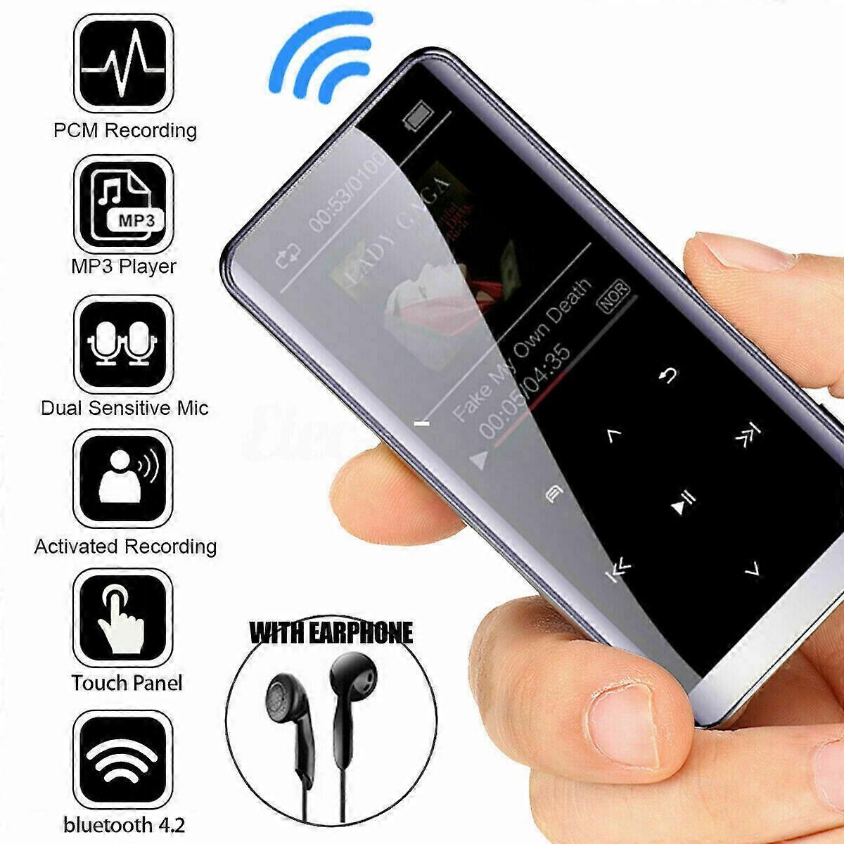 1.8 אינץ 'מסך מגע עט הקלטה נגן MP3 Hifi Lossless HD מוסיקה רדיו FM ספר אלקטרוני קריאת מתאם OTG