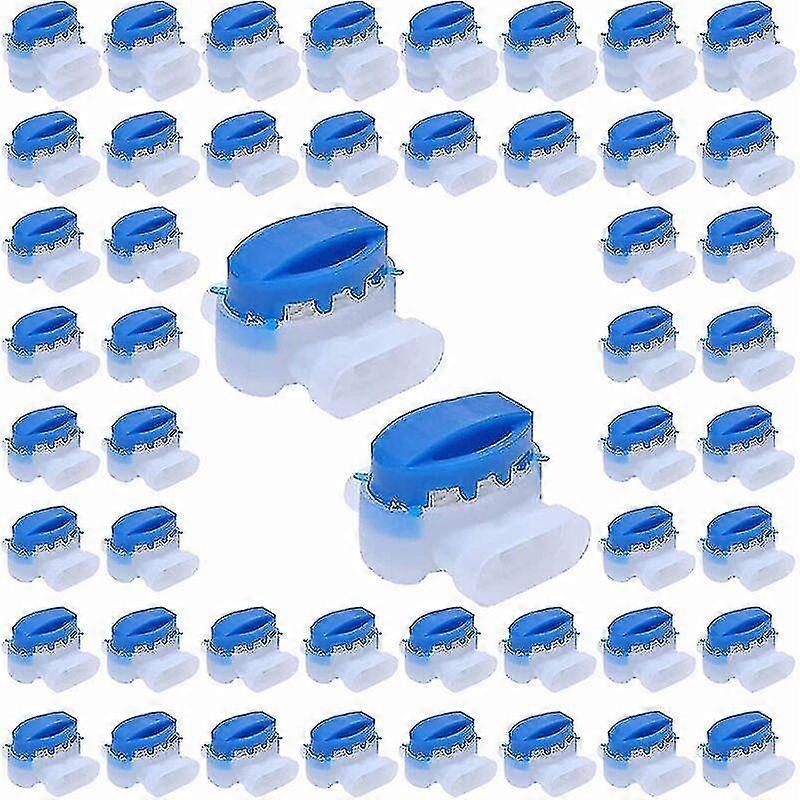 50 Pieces Resin Filled Cable Connectors, 314 Connectors for Automower Robot Lawn Mower, Blue